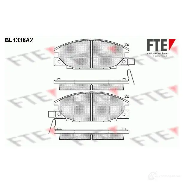 Тормозные колодки дисковые, комплект FTE 2 1467 604399 BL1338A2 21543