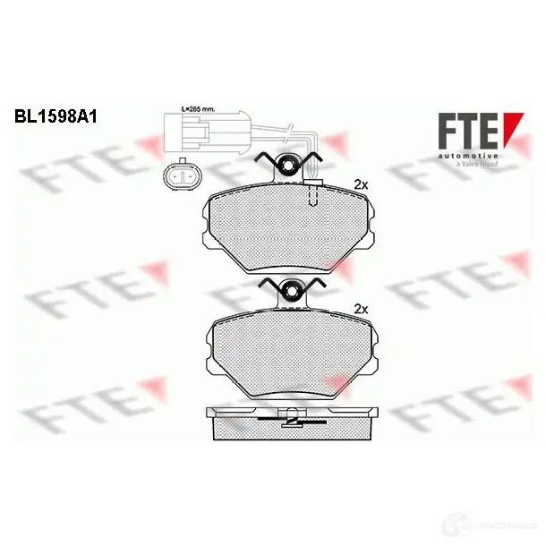 Тормозные колодки дисковые, комплект FTE BL1598A1 604625 2110 0 21101 изображение 0