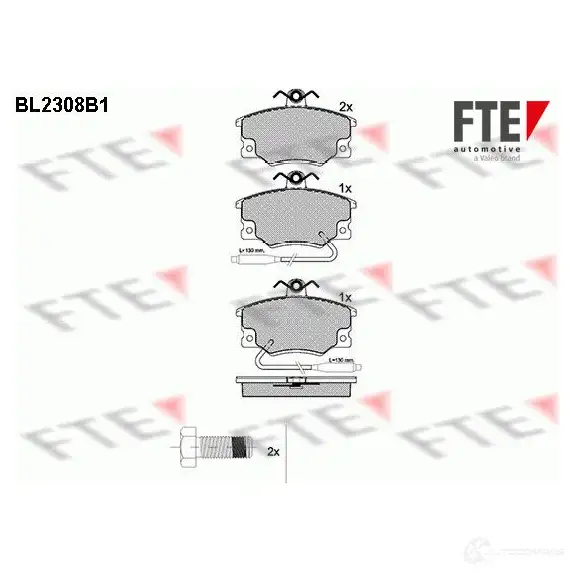 Тормозные колодки, комплект FTE 20836 208 33 605457 bl2308b1 изображение 0