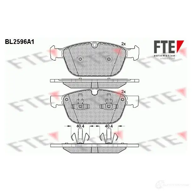 Тормозные колодки дисковые, комплект FTE 2439 9 605772 24400 BL2596A1