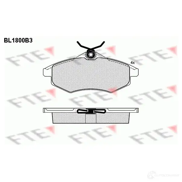 Тормозные колодки дисковые, комплект FTE 23407 234 06 BL1800B3 604860