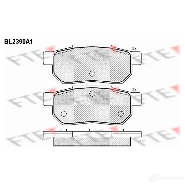 Тормозные колодки, комплект FTE 605540 21313 213 12 bl2390a1 изображение 0