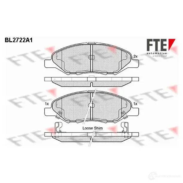 Тормозные колодки дисковые, комплект FTE 605912 24683 BL2722A1 246 82 изображение 0