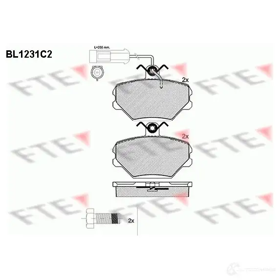 Тормозные колодки, комплект FTE 21101 bl1231c2 604270 2110 0 изображение 0