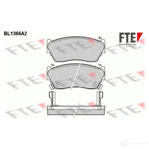 Тормозные колодки дисковые, комплект FTE 216 57 604429 21658 BL1366A2 изображение 0