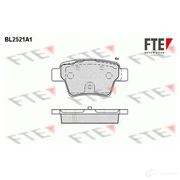 Тормозные колодки дисковые, комплект FTE 605685 D1621-8833 2473 7 BL2521A1 изображение 0