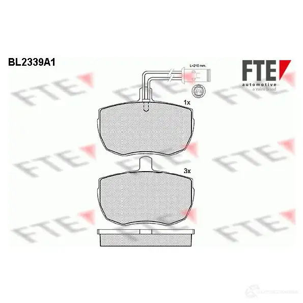 Тормозные колодки дисковые, комплект FTE 20608 BL2339A1 2035 9 605482 изображение 0