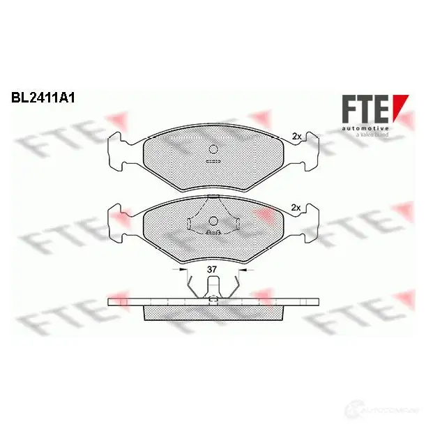 Тормозные колодки, комплект FTE 21962 bl2411a1 21 193 605561