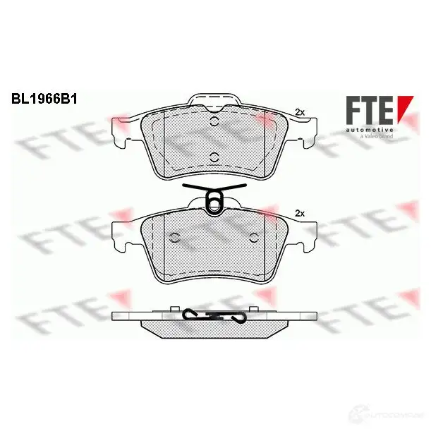 Тормозные колодки дисковые, комплект FTE 2 3482 BL1966B1 24136 605090