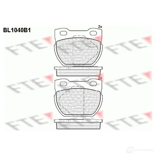 Тормозные колодки, комплект FTE bl1040b1 3HQBB 604090 2347 1