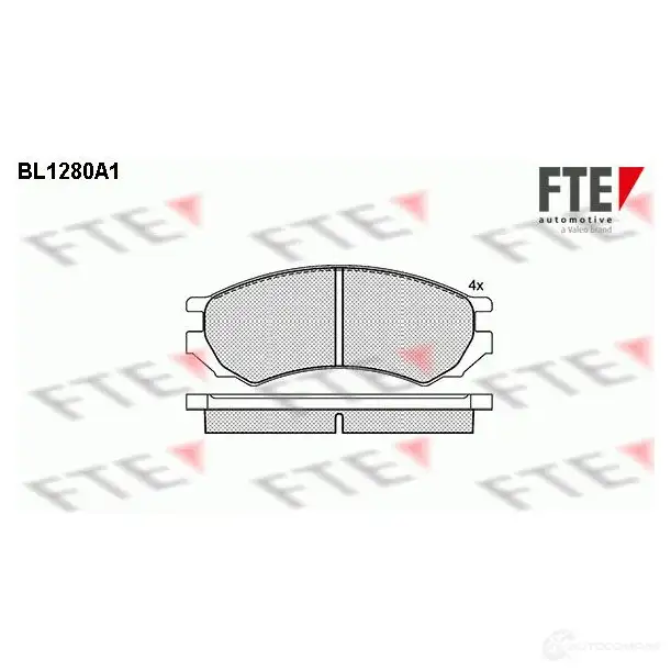Тормозные колодки, комплект FTE D507-7386 bl1280a1 604328 2128 0 изображение 0