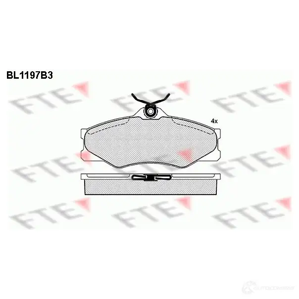 Тормозные колодки, комплект FTE 20979 bl1197b3 20 978 604235