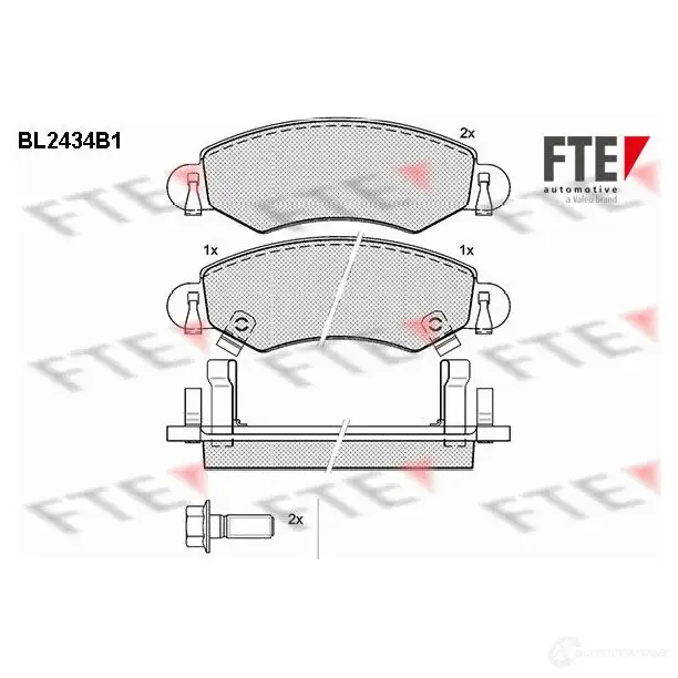 Тормозные колодки дисковые, комплект FTE BL2434B1 23254 2325 3 605589