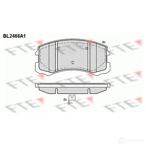 Тормозные колодки дисковые, комплект FTE BL2468A1 2 4291 D904-7782 605625