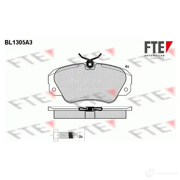 Тормозные колодки дисковые, комплект FTE 604351 BL1305A3 21368 201 97