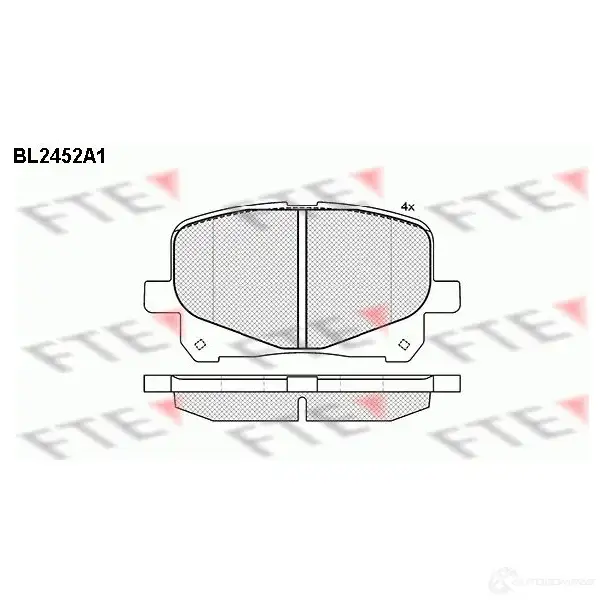 Тормозные колодки дисковые, комплект FTE 605609 D1227-8346 245 22 BL2452A1