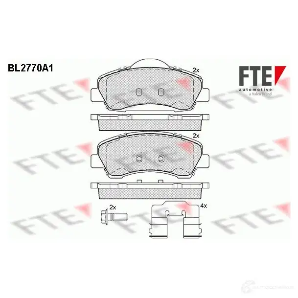 Тормозные колодки дисковые, комплект FTE 605965 2525 0 BL2770A1 25251 изображение 0