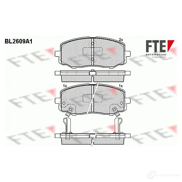 Тормозные колодки дисковые, комплект FTE 249 10 BL2609A1 605786 24911