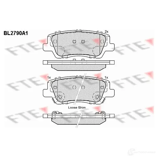 Тормозные колодки дисковые, комплект FTE 25847 605987 BL2790A1 2 5846 изображение 0