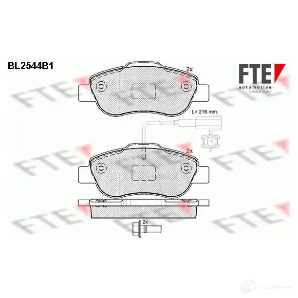 Тормозные колодки дисковые, комплект FTE 240 72 24138 BL2544B1 605712
