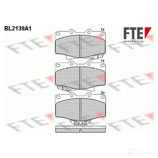 Тормозные колодки, комплект FTE 21 775 bl2139a1 605262 21776