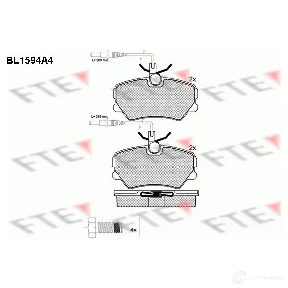 Тормозные колодки, комплект FTE 604621 23170 bl1594a4 2316 9 изображение 0
