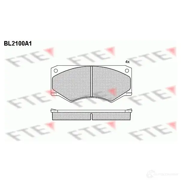 Тормозные колодки, комплект FTE 2 0465 RNPZPYQ 605227 bl2100a1 изображение 0