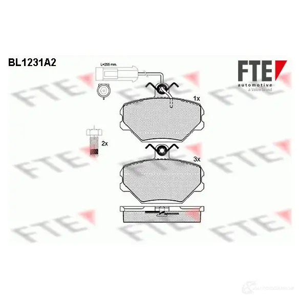 Тормозные колодки дисковые, комплект FTE 2110 0 BL1231A2 21101 604268 изображение 0