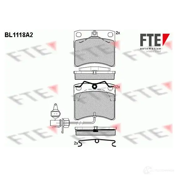 Тормозные колодки дисковые, комплект FTE BL1118A2 23175 604157 20 651