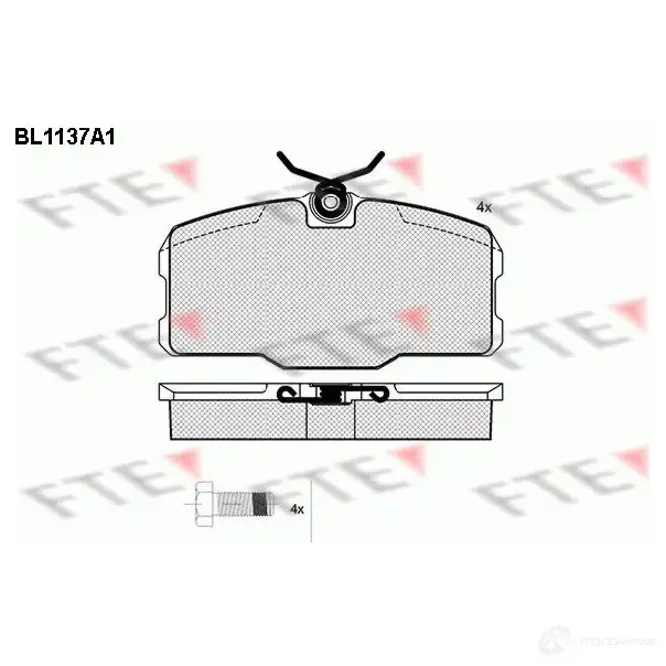 Тормозные колодки дисковые, комплект FTE BL1137A1 20740 207 17 604176