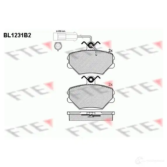 Тормозные колодки дисковые, комплект FTE 211 00 604269 BL1231B2 21101 изображение 0
