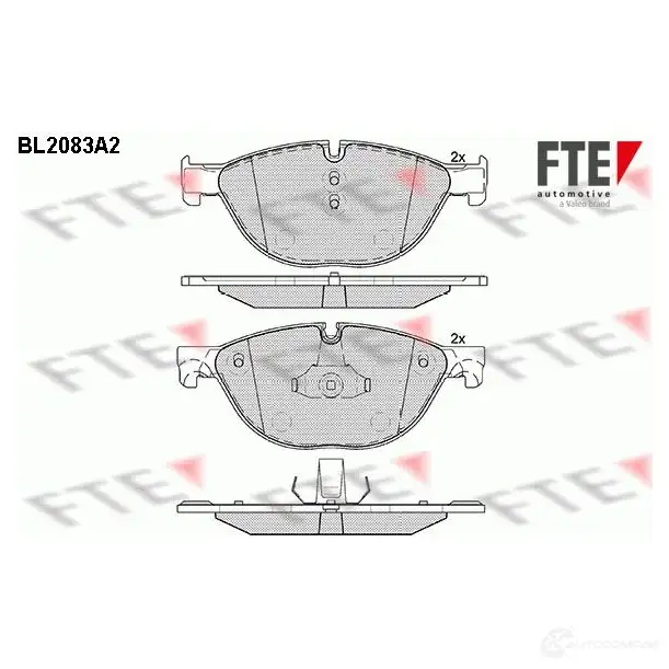 Тормозные колодки дисковые, комплект FTE BL2083A2 605216 25046 2 5045 изображение 0