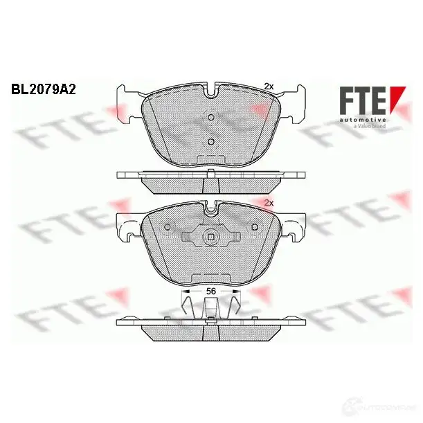 Тормозные колодки дисковые, комплект FTE 24 170 24171 605211 BL2079A2