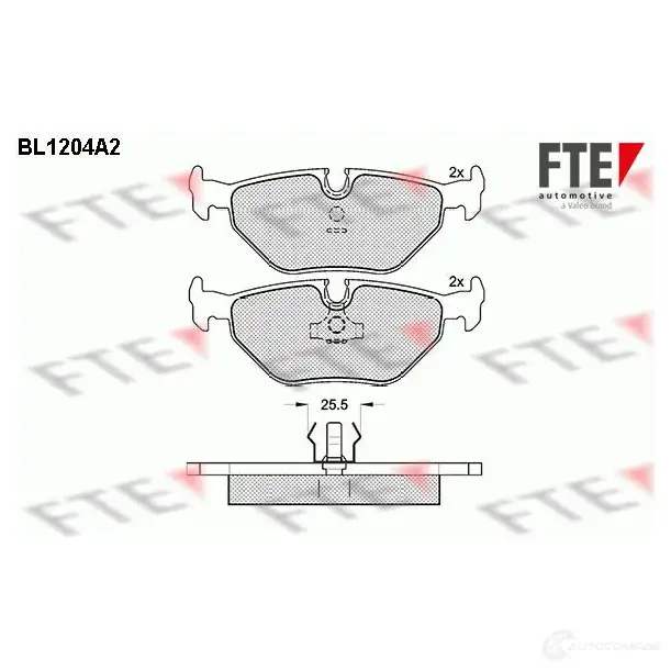 Тормозные колодки дисковые, комплект FTE BL1204A2 604243 20996 2 0995 изображение 0