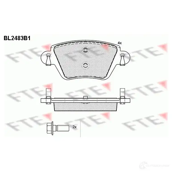 Тормозные колодки, комплект FTE 23 557 RH3T7CI bl2483b1 605644 изображение 0