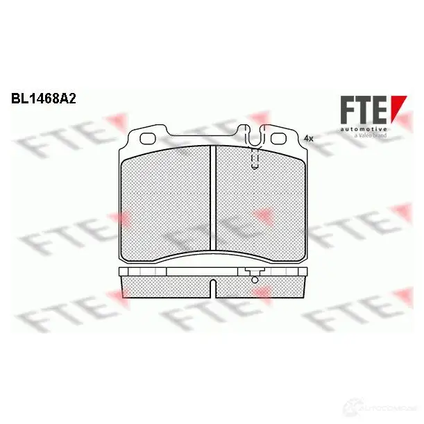 Тормозные колодки дисковые, комплект FTE BL1468A2 D561-7525 211 53 604533 изображение 0