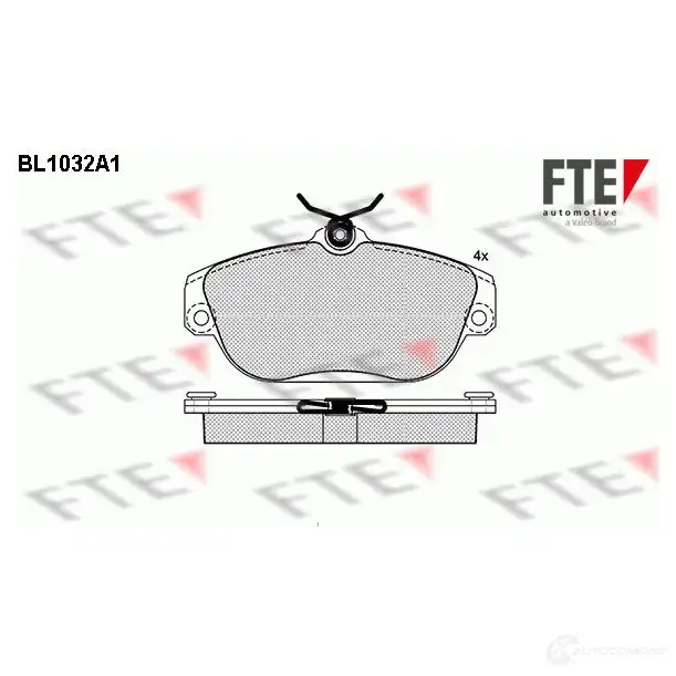 Тормозные колодки дисковые, комплект FTE BL1032A1 604079 20164 20 163