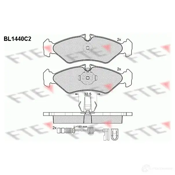Тормозные колодки дисковые, комплект FTE 247 39 24740 BL1440C2 604504 изображение 0
