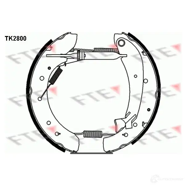 Барабанные тормозные колодки, комплект FTE 4028569323916 tk2800 P MYX7 616226