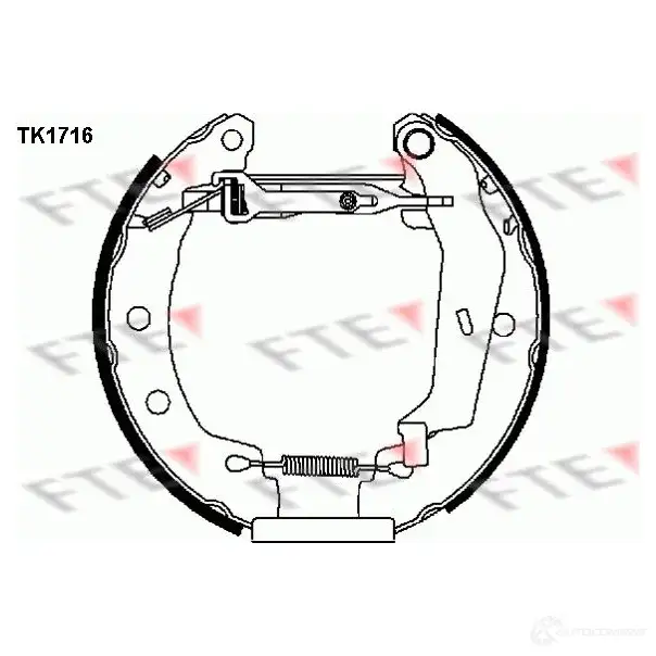 Барабанные тормозные колодки, комплект FTE tk1716 616108 NRY61 D 4028569326375