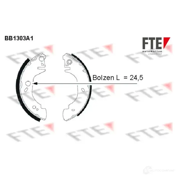 Барабанные тормозные колодки, комплект FTE bb1303a1 B81 JUR 4028569429656 603905