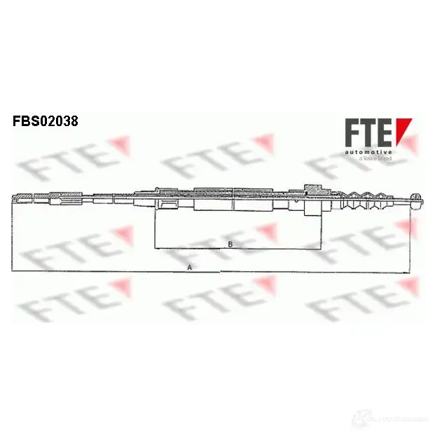 Трос ручника FTE P9 VCV2P 608957 FBS02038 4028569000398