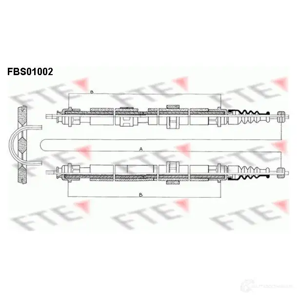 Трос ручника FTE 608911 FBS01002 4028569000022 6J0 Q9
