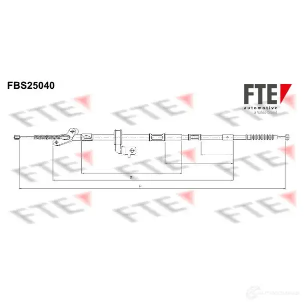 Трос ручника FTE VA3E C FBS25040 609610 4028569765372 изображение 0