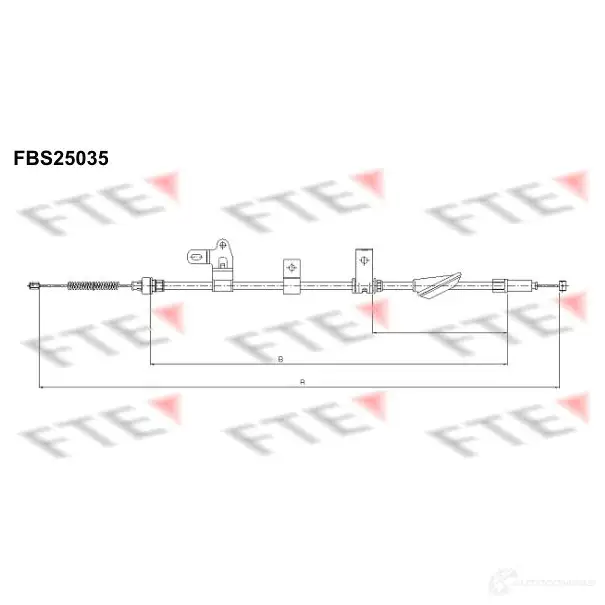 Трос ручника FTE FBS25035 609605 4028569765327 J6Y7O 6 изображение 0