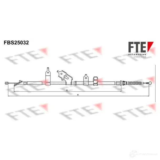 Трос ручника FTE FBS25032 YD4 C2S 4028569744124 609602