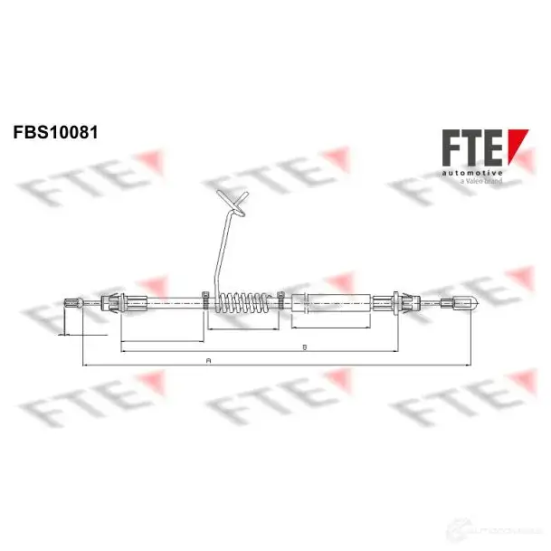 Трос ручника FTE FBS10081 609321 W 247K 4028569715148