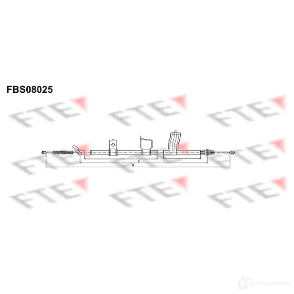 Трос ручника FTE 609168 K MLUHV 4028569714974 FBS08025 изображение 0