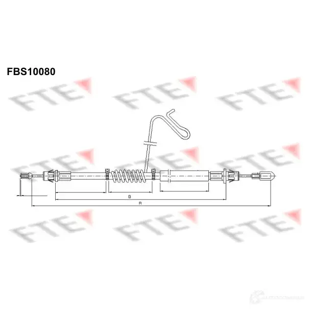 Трос ручника FTE Q AF5DE FBS10080 609320 4028569715131