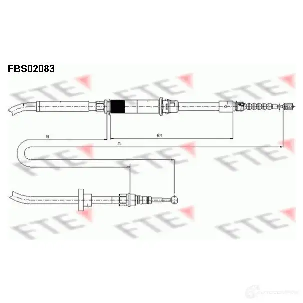 Трос ручника FTE 4028569486154 4Y T2G 609000 FBS02083